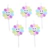 New Ins Colorful Sunflower Smiley Birthday Candle Creative Children's Party Decoration DIY Cartoon Candle