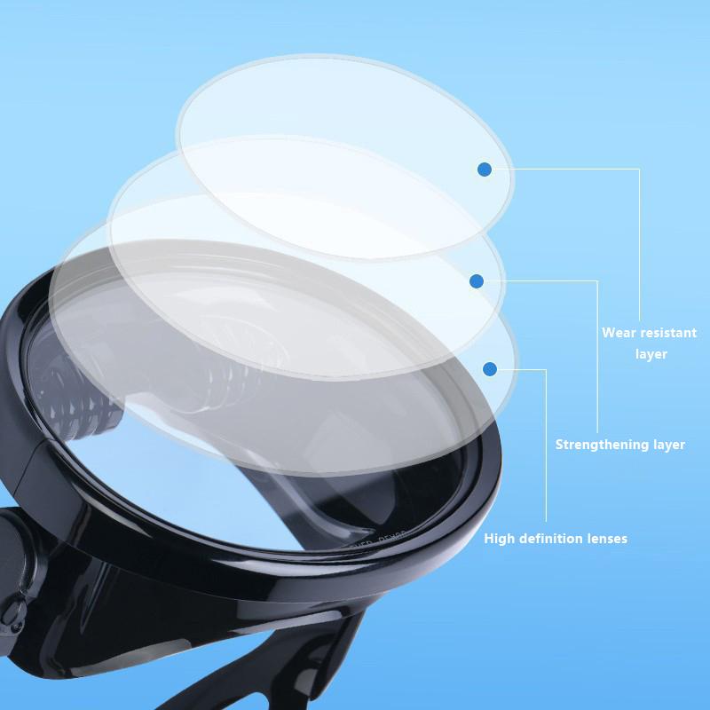 Oval Şnorkel Dalış Maskesi Zıpkınla Balık Avlama Maskesi Panoramik Geniş Görüşlü Tüplü Gözlükler Temperli Cam Lensli Dalış Gözlükleri Yetişkinler İçin