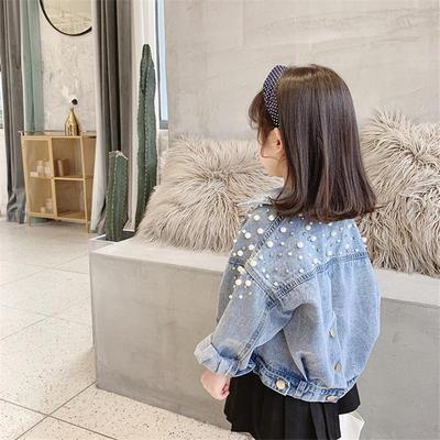 2024 Vår & Höst Flickors Jeansjacka: Trendigt mode i koreansk stil för baby & flickor