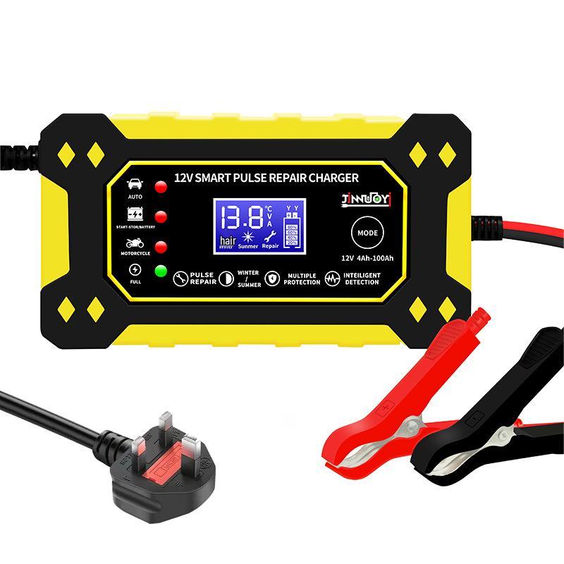 12V 6A Smart Pulse Lead-Acid Battery Charger for Car and Motorcycle