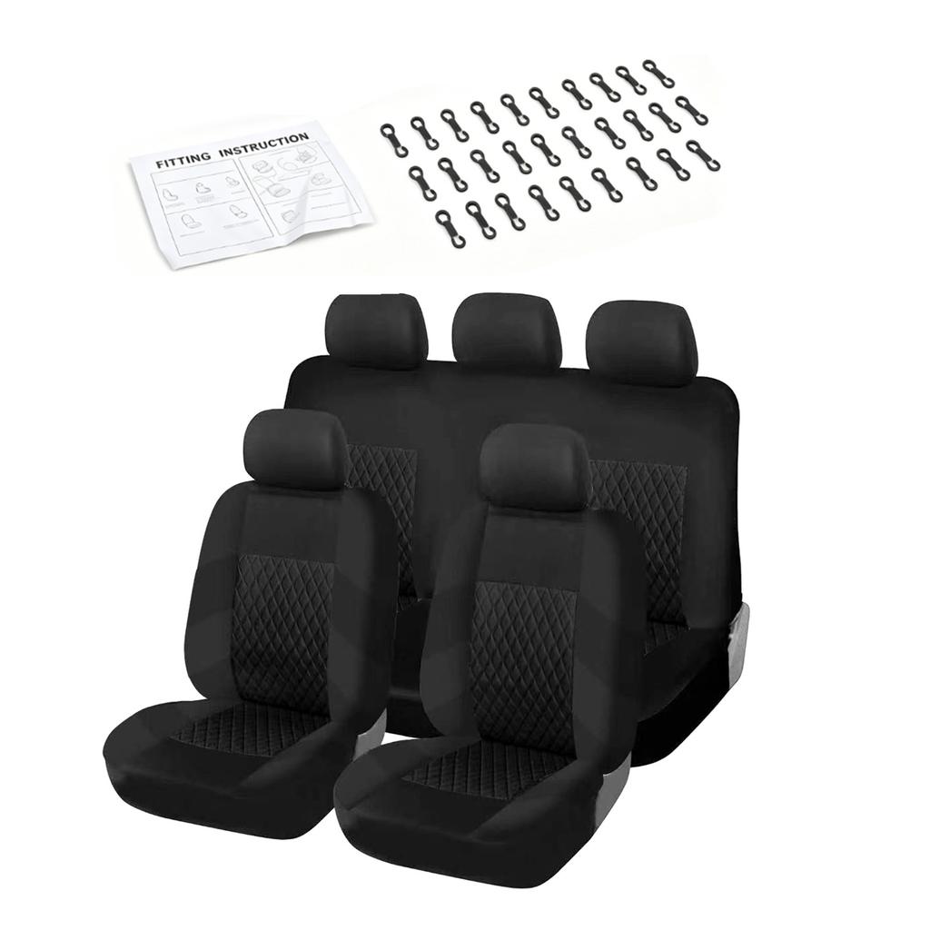   Car Seat Covers, 9PCS Front and Rear Seat Protectors, Full Set Auto Seat Covers, Front Seats   Compatible