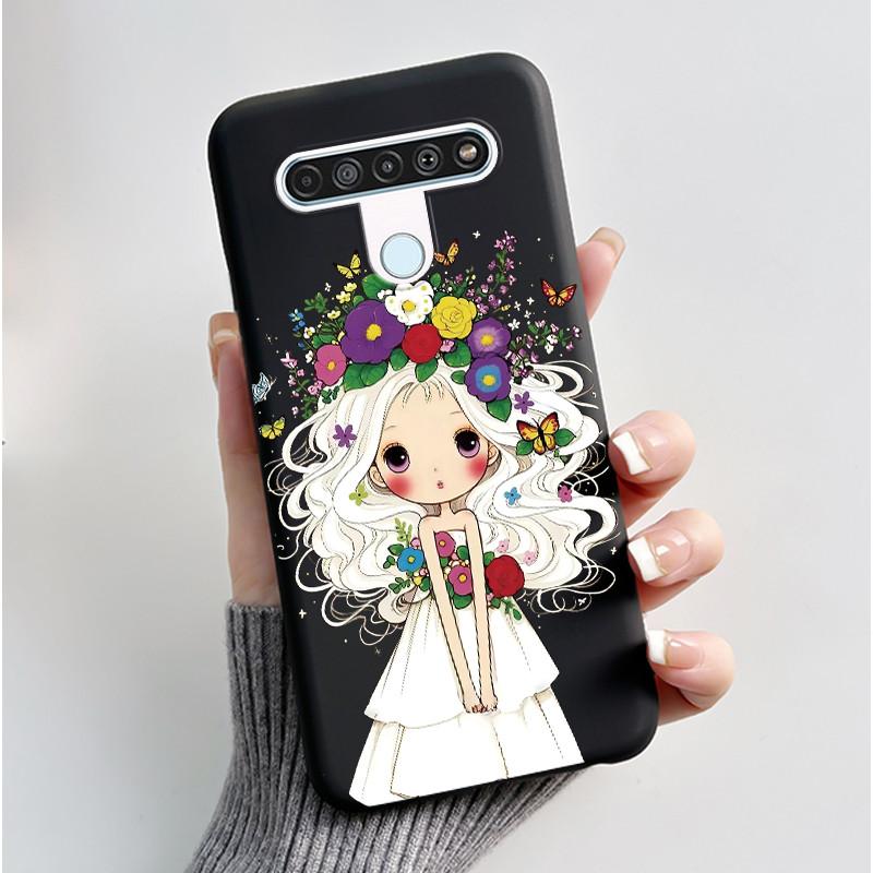 Luxury Cute Cool Boys Girls Case For LG K61 Q61 Q70 Phone Case Black Matte Soft Silicone Back Cover Protective TPU Bumper Shell