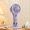 Creative New Model Handheld with Base Spray Electric Fan for Outdoor Travel, Sun Protection, Hydration, and Infinitely Adjustable Speed.