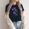 Camiseta Pulóver Casual de Moda para Mujer con Cuello Redondo Estampado y Manga Corta