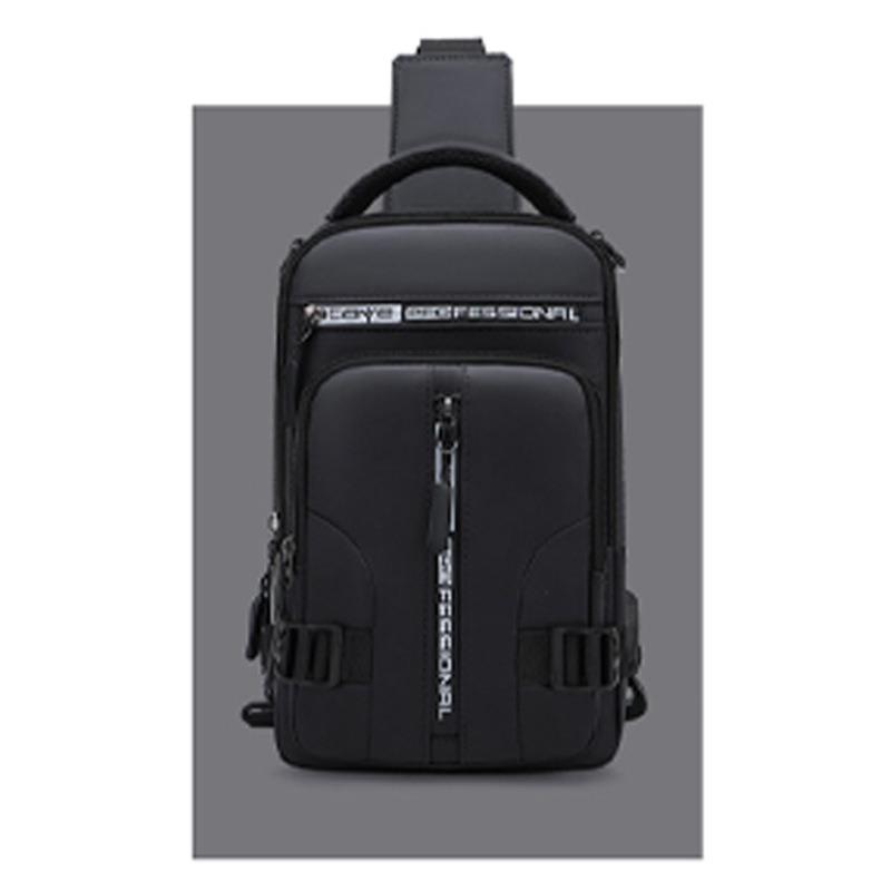 New men's outdoor backpack, multi-purpose breast bag, fashionable and casual shoulder messenger bag, trendy sports breast bag.