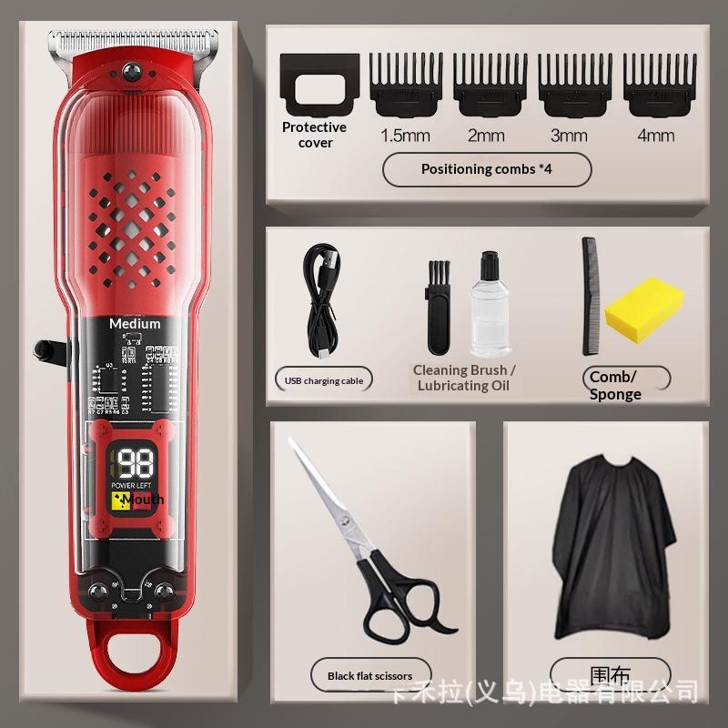 New style hair clipper transparent hair clipper hair clipper hair salon hair clipper professional barber shop electric clipper razor