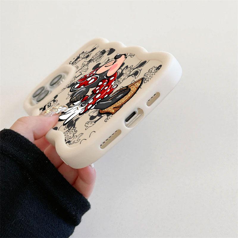 Mickey Minnie Mouse Love Phone Case For iPhone 17E 11 12 13 14 15 16 17 Pro Max 16e 17 Air 13 Plus Candy Color Back Cover