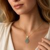 Water Droplet Necklace Light Luxury Pendant Necklace Temperament Clavicle Chain  Women Jewelry
