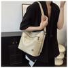 New fashionable multi-functional women's bag casual shoulder handbag trendy solid color large leather soft bag