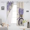 Pastoralen Stil Lavendel Fahrrad Fenster Vorhang Home Decor Vorhänge für Wohnzimmer Schlafzimmer Küche Tür Vorhang