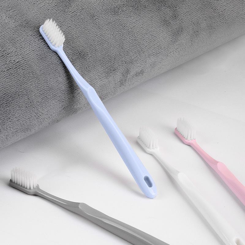 MUJI Japanese Style Adult Soft Bristle Toothbrushes, Solid Color, Set of 4.