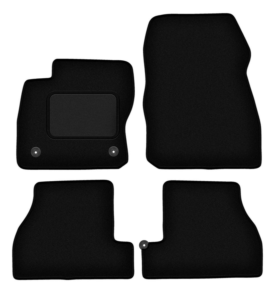 Black Velour Floor Mats For: Ford Focus MK3 USA Sedan, Station Wagon (2010-2019)