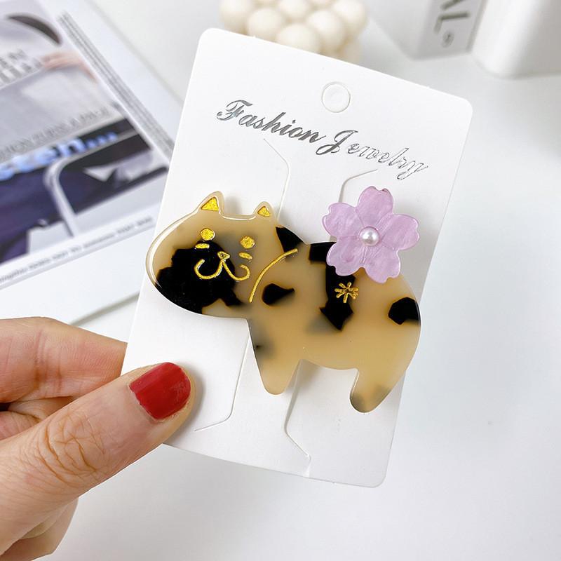 Charming 6cm Acetate Hair Clips Bright Colorful Styles For Cute Girls Accessories