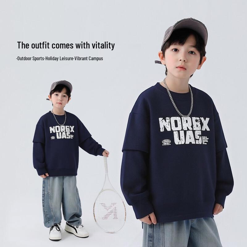 Boys' 2026 Spring/Autumn Pure Cotton Long-Sleeve T-Shirt
