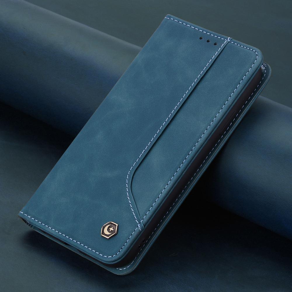 Leather Phone Case For Samsung Galaxy S25 S24 Ultra S23 S22 S21 S20 FE S10 Plus Note 20 10 9 5G Magnetic Flip Wallet Phone Cover