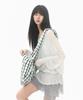 Mileko Sheer Off-Shoulder Sleeve Cloud Gray