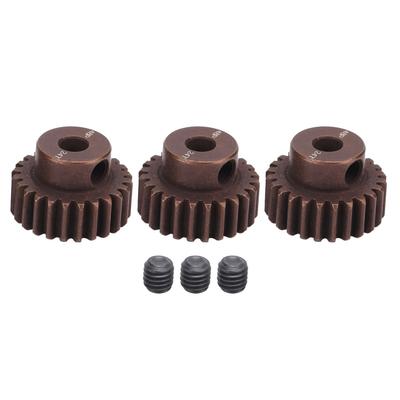 3pcs RC 3.175mm 48DP 24T Steel Pinion Gear Set for 1 10 RC Car Brushless Brushed Motor