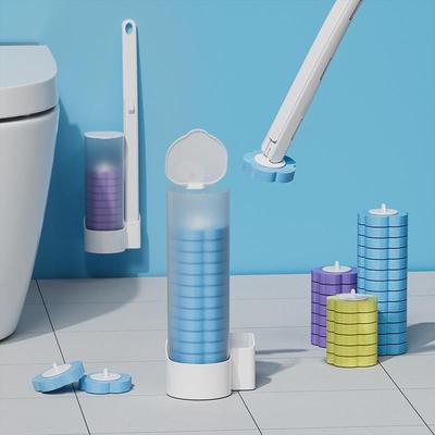 Einweg-Toilettenbürsten-Set mit austauschbarem Kopf - Effektive Haushaltsreinigung ohne tote Winkel