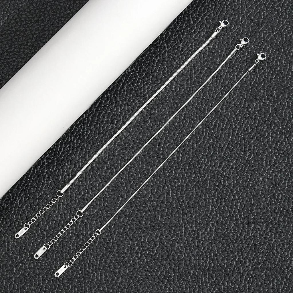 Fashion New Box Chain Bracelet Men Stainless Steel Gold Silver Color Square Pendant Bracelet Gift Trendy Jewelry Accessories