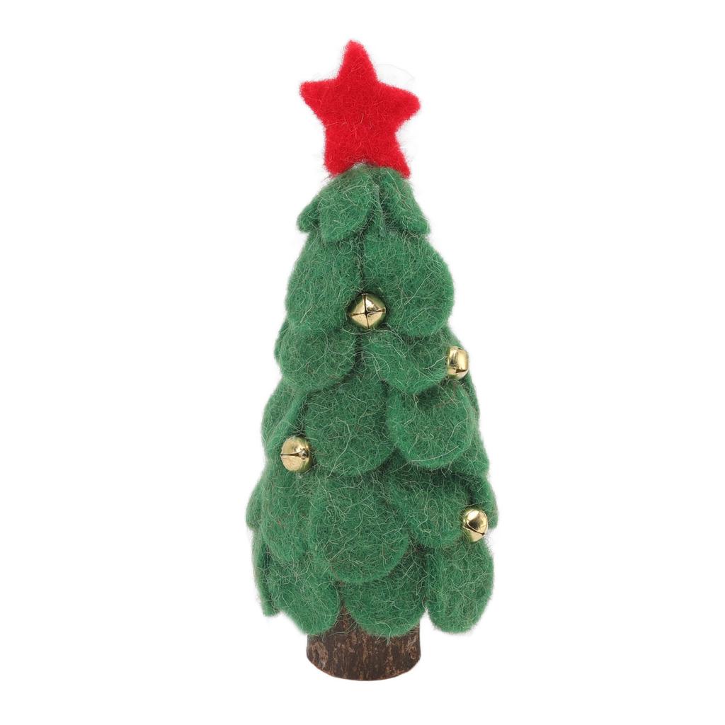 Vlněná plsť Vánoční stromek Dřevo Malé vánoční ozdoby pro domácí výlohu Zelený