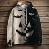 Women's Fashion Long Sleeve Pullover Halloween Print Hooded Pocket Sweatshirt