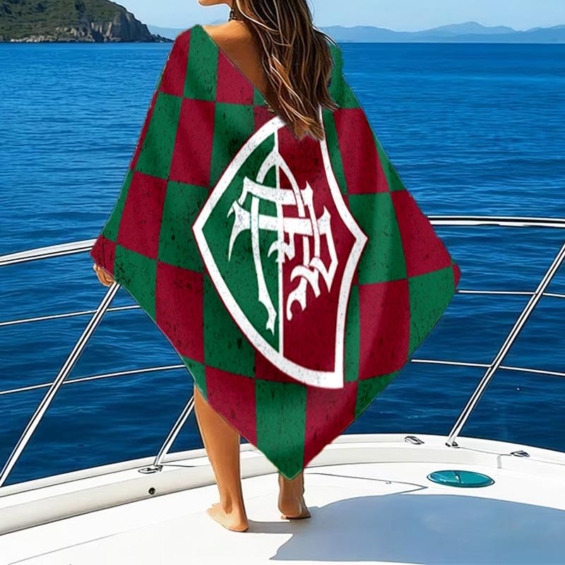 Flumi-nense Crest Wings Printed Beach Towel, Super Soft Microfiber, Perfect Gift Birthday, for Pool, Beach, Travel, for family and friends