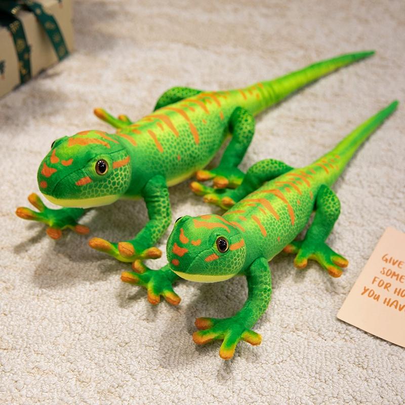 Simulation Chameleon Stuffed Toy Lifelike Soft Cuddly Lizard Plush Doll Perfect Gift for Kids Sleep Huggable Pillow Room Decor