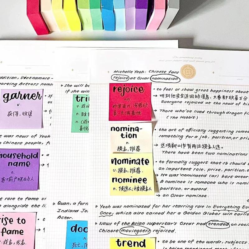 11Pcs/Set Fluorescent Color Sticky Notes Posted It Note Pads Planner Stickers Notepad Memo Pad For School Office Supplies