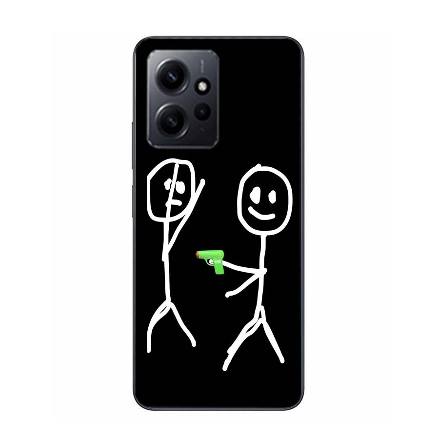 Funny Cute Cartoon Matchman Phone Case For Redmi 12 13C 12C 15C 9 10 10C Note 13 Pro Plus 14 15 Pro 9T 9C 9A TPU Soft Cover Clea