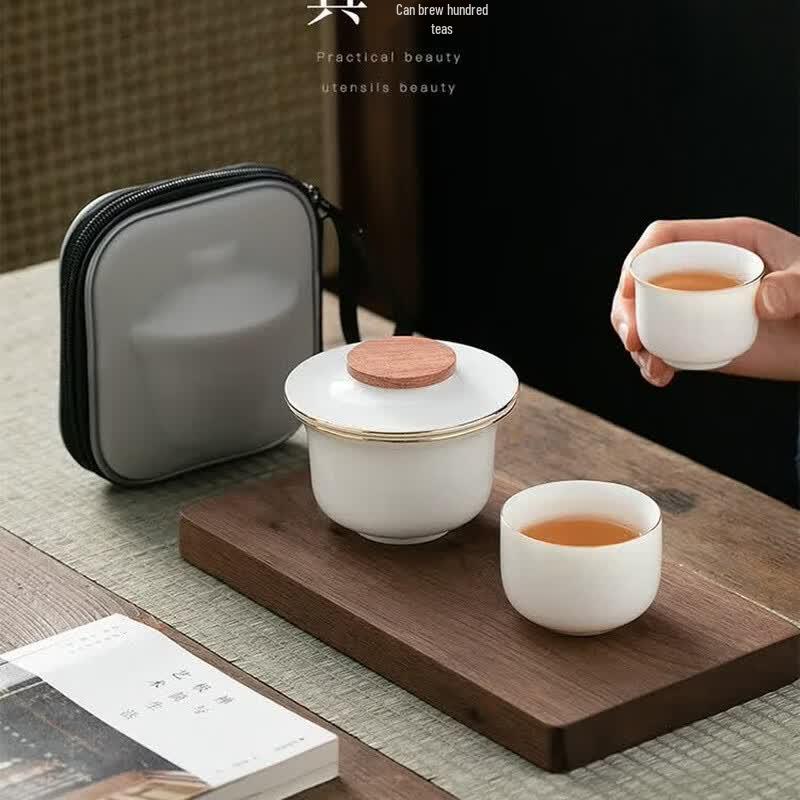 Portable Ceramic Travel Tea Set