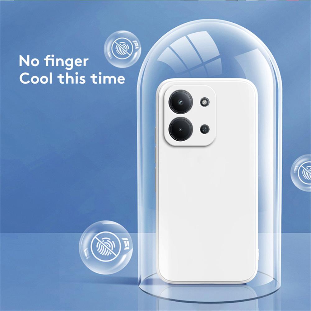 Original Soft Phone Case for Redmi 15C 15R 4G 5G 171mm 173mm Square Cute Liquid Silicone Simple Lens Protection Back Cover Funda