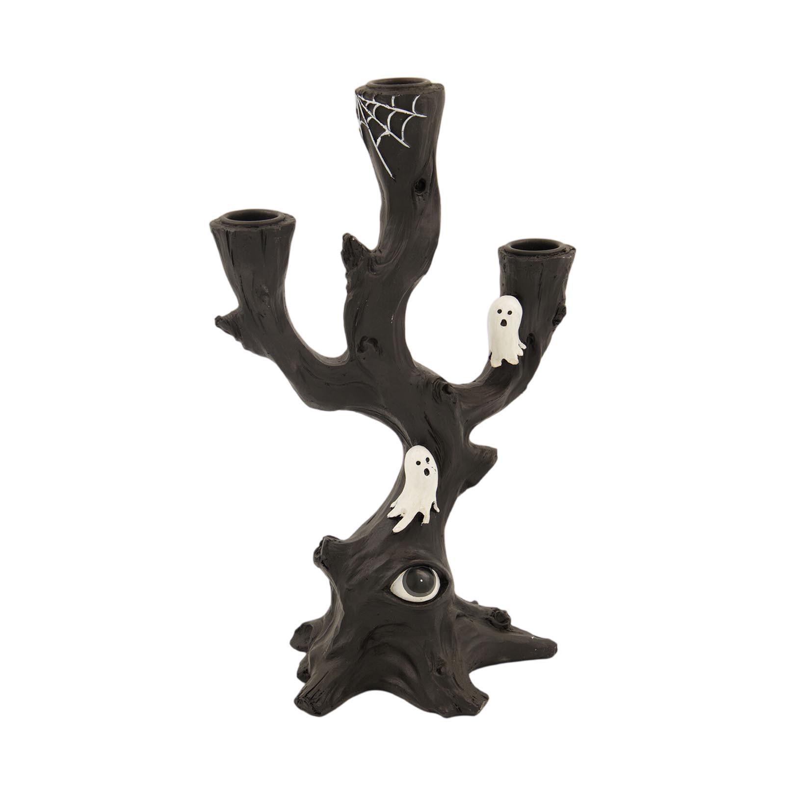

Black Haunted Tree Halloween Candlestick Ornaments One Size