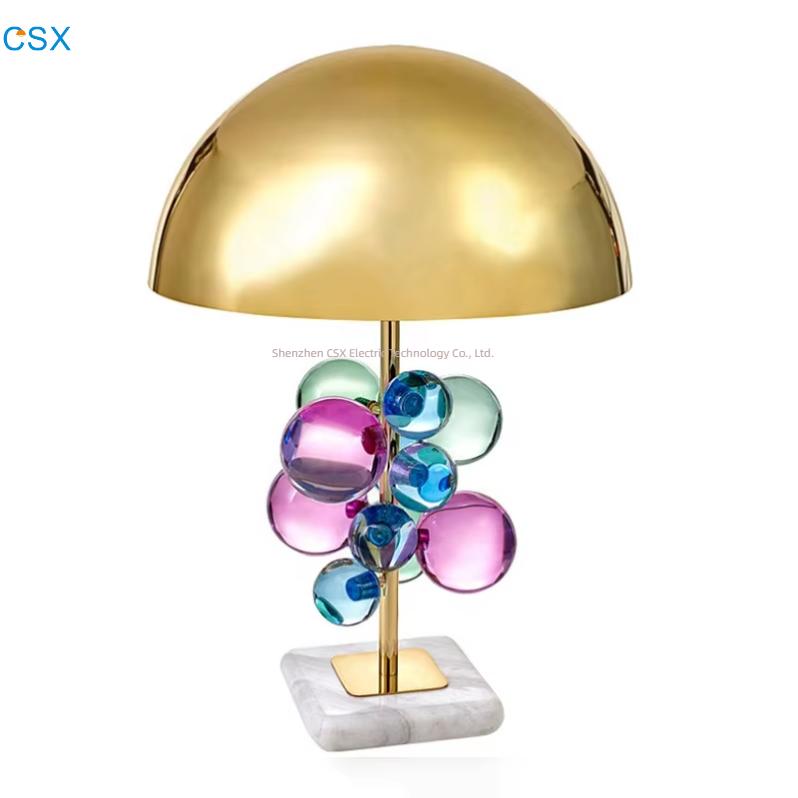 Best American Style Wrought Iron Glass Office Shade Working Table Desk Lamp for Reading 24&Large