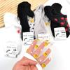 Smiley Face Low-Cut Mesh Socks with Silicone Heel Grip