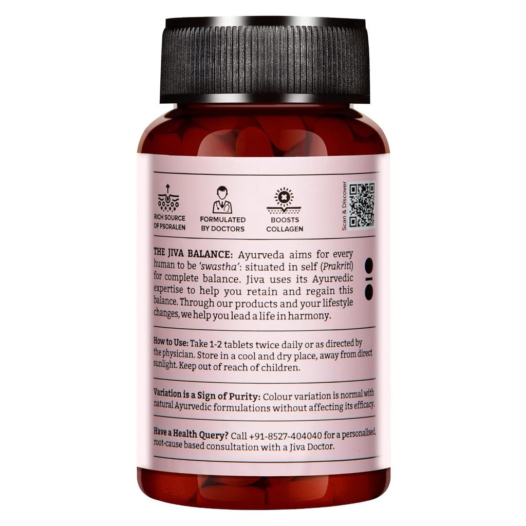 Jiva Skin-Fit Ayurvedic Blood Purifier Tablets 500gm 120Tab Pack of 4 for Healthy Skin and Natural Glow