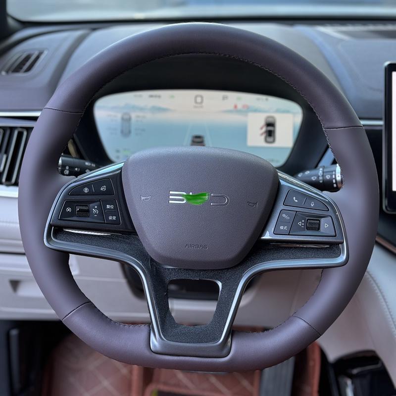 Handgenähte Lenkradabdeckung für BYD Song Plus/Pro & Qin Plus New Energy Modelle