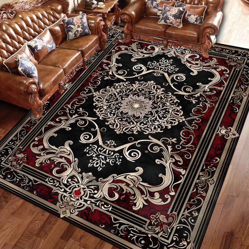 Vintage Persian Carpet Large Area Rug Non Slip Washable for Living Room Bedroom Decoration Floor Mat
