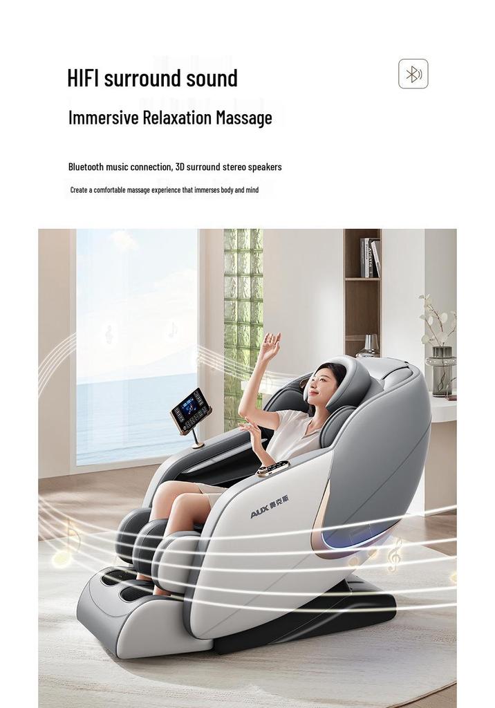 Smart AI Full Body Massage Chair with Kneading & Heated Compression