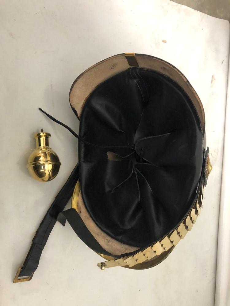 

Імперський німецький прусський шкіряний пікельхаубе шип Німецький шолом Вінтажний подарунок M аеро