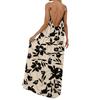Women’s Maxi Dress Sleeveless Spaghetti Strap Loose Fit Floral Print Casual Long Sundress for Summer Beach Vacation