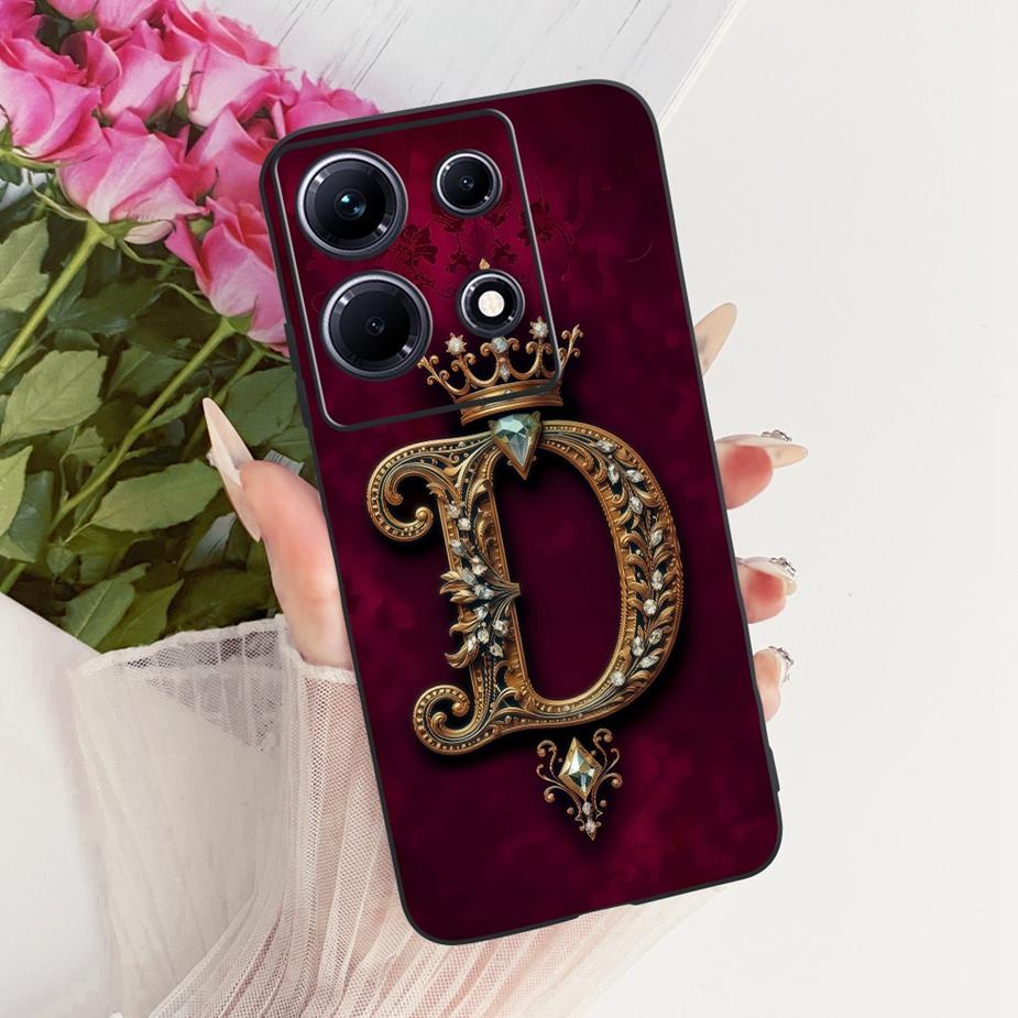 Per Custodia Infinix Note 30i X6716 Note 30 VIP Corona Fredda Lettere Cover Custodia Morbida in TPU Per Infinix Note 30 Pro Note30 4G Guscio