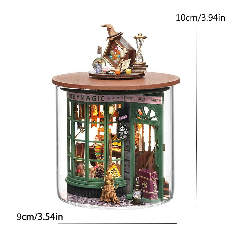 Mini DIY Bausatz zum Basteln und Zusammenbauen von Puppenhäusern, Raummodellen, Spielzeug, Heim- und Schlafzimmerdekorationen mit Möbeln, Holzbastelarbeiten