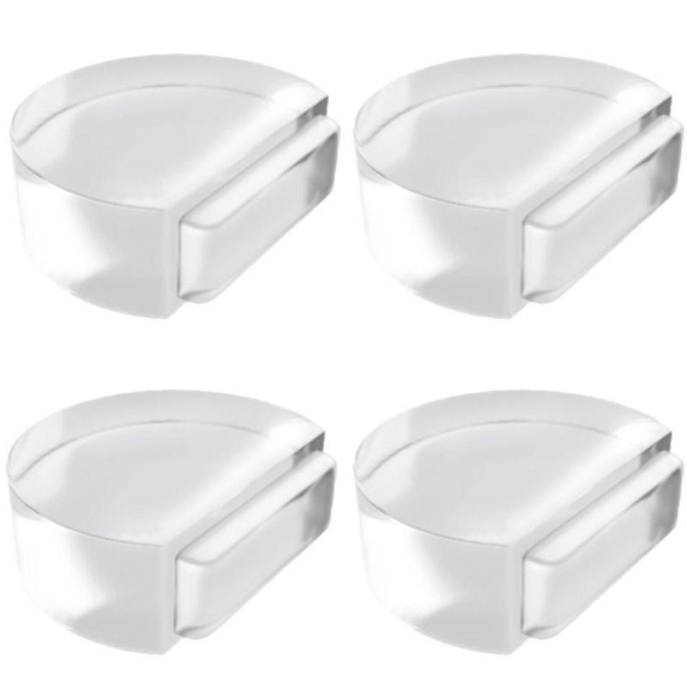 Self Adhesive Silicone Door Stop Non Perforated Door Block Transparent Door Stopper  Door