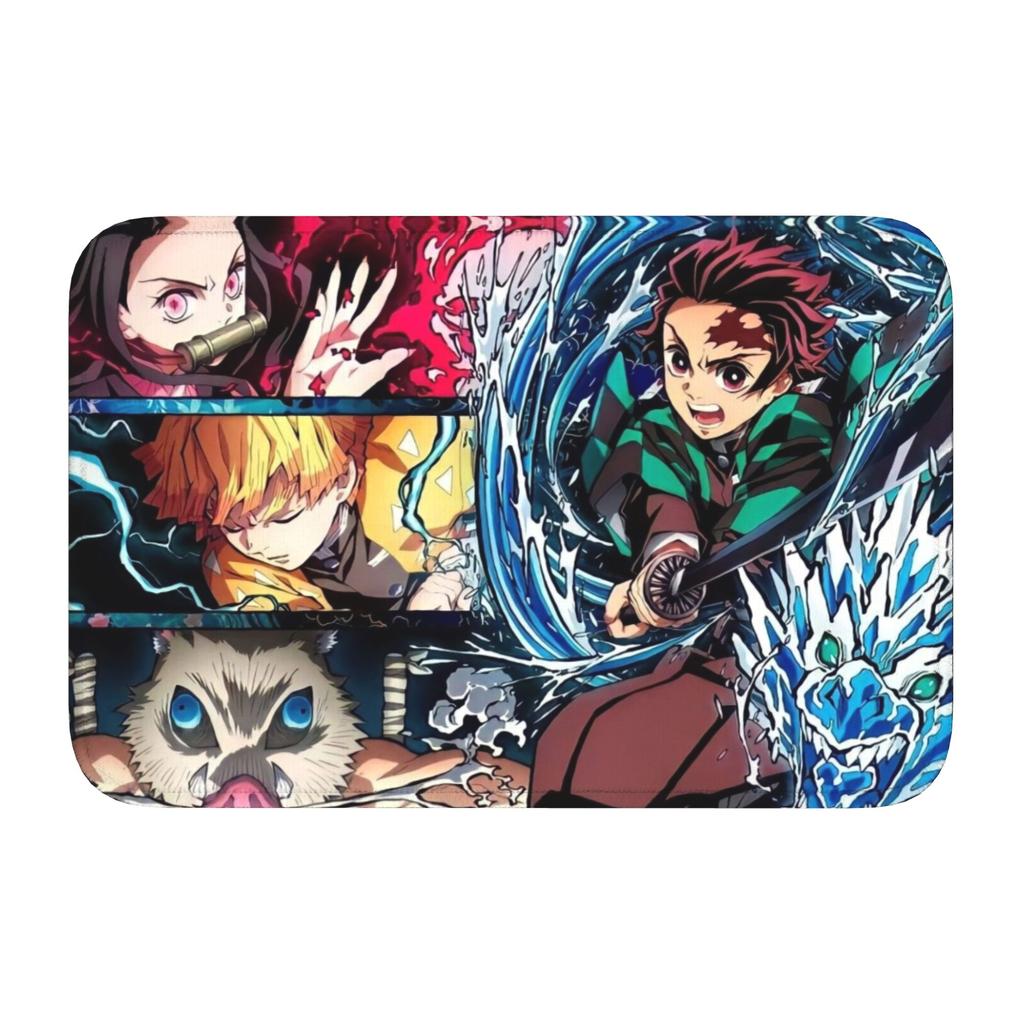Custom Demones S-Slayer Doormat Anti-Slip Entrance Welcome Kitchen Bath Floor Door Mat  Toilet Living Room Carpet Rug