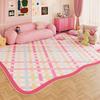 Dopamine Color Bedroom Decor Pink Carpet Large Area Carpets for Living Room Fluffy Soft Children's Mat Thick Plush Cloakroom Rug