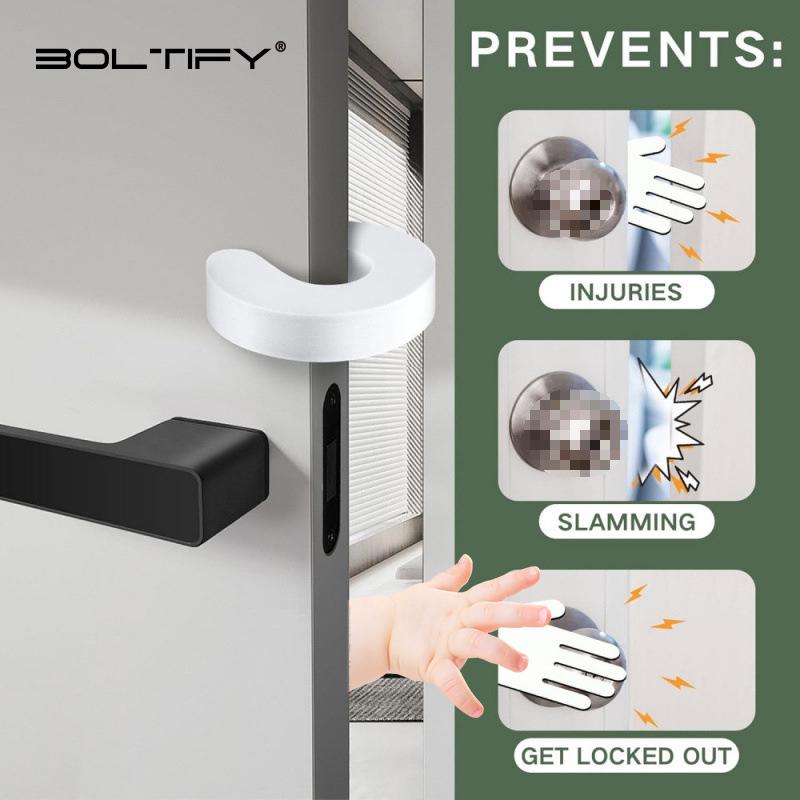 BOLTIFY Foam Door Stopper Home Security Door Clip Kitchen Bedroom Door Stops Baby Kids Safety Finger Protector Guard Hardware
