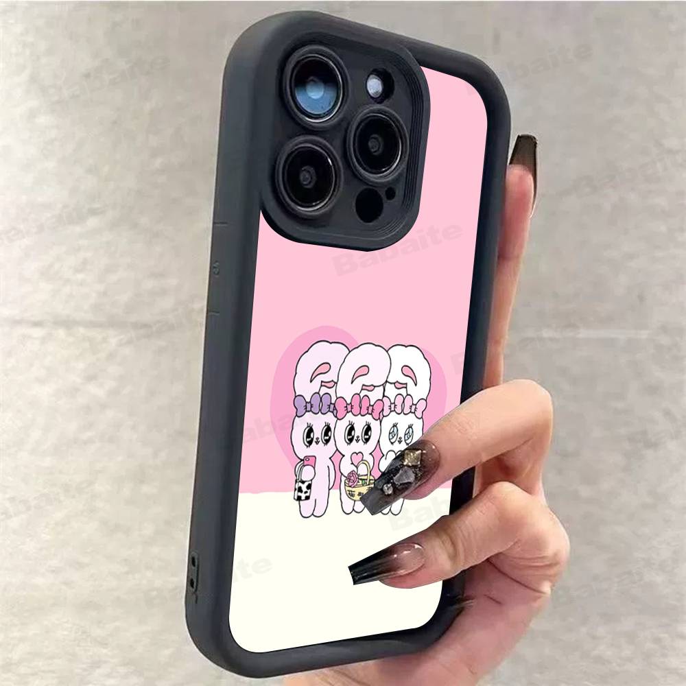 

Lovely Cartoon Esthers Bunny Phone Case For iPhone 17 16 15 13 11 12 14 Pro Max Plus Silicone Cover Shell iPhone 16pro max