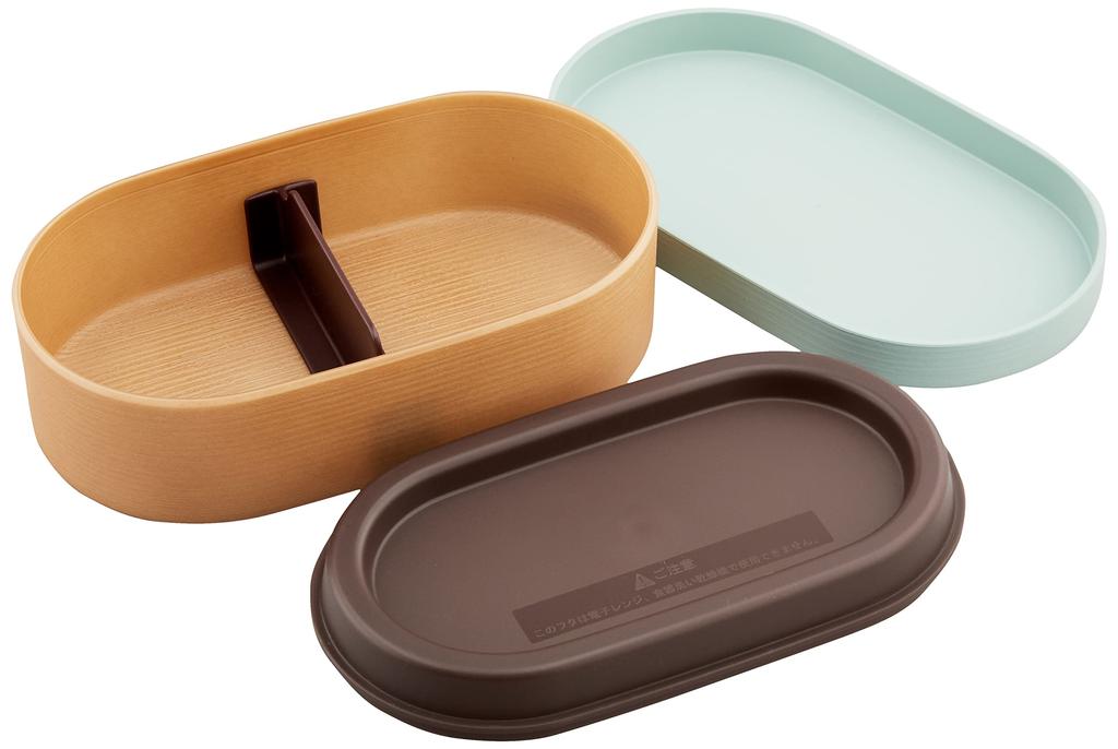 Showa Lunch Rice Wood Oval Clean Made in Japan 4979542 Eske, fester seg ikke, Korn, Harpiks, Bento, Blå, Frakk, Tåler mikrobølgeovn/oppvaskmaskin, 600ml, Herre,