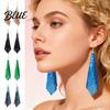 Detail-oriented Earrings 1 Pair Sequin Hook Geometric Design Long Statement