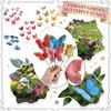 Double-Layer Artificial Butterfly Stake Set – Rustic , Potted Plant, And Garden Decoration (Random Pattern)